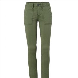 Cabi quest cargo olive green skinny trousers